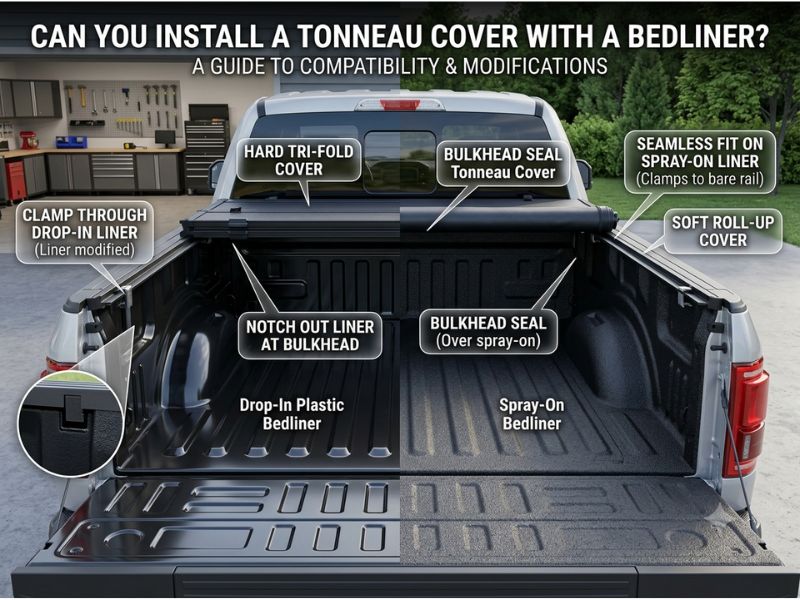 Can You Install a Tonneau Cover with a Bedliner