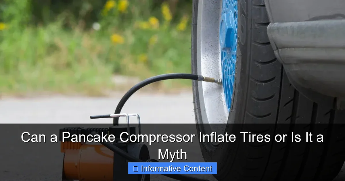 Can a Pancake Compressor Inflate Tires or Is It a Myth